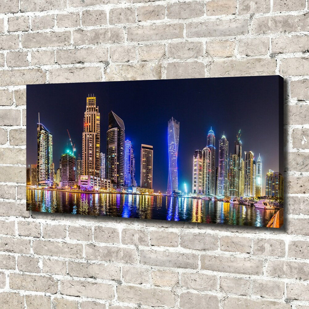 Canvas wall art Dubai at night