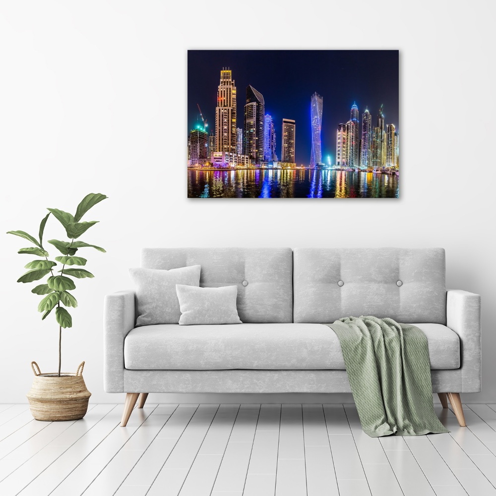 Canvas wall art Dubai at night