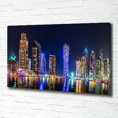 Canvas wall art Dubai at night