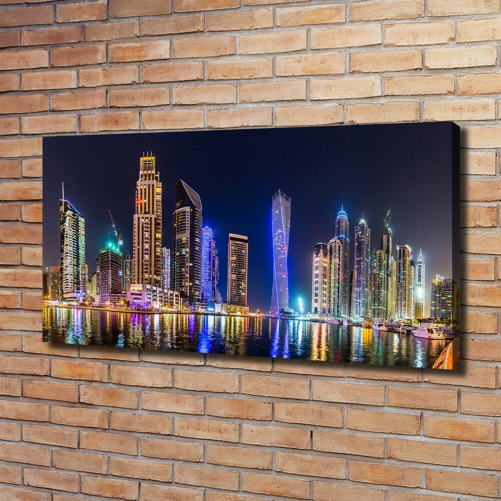 Canvas wall art Dubai at night