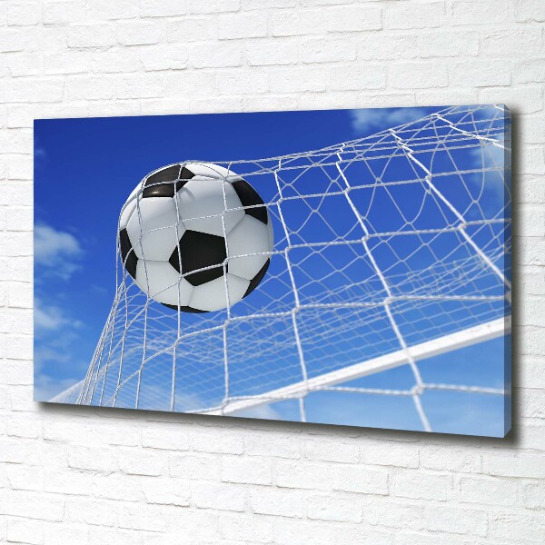 Canvas wall art Ball in the goal