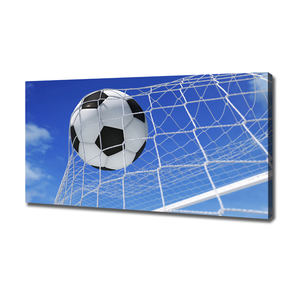 Canvas wall art Ball in the goal