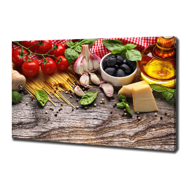 Canvas wall art Italian food