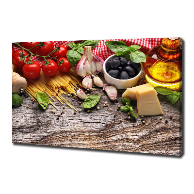 Canvas wall art Italian food