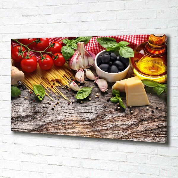 Canvas wall art Italian food