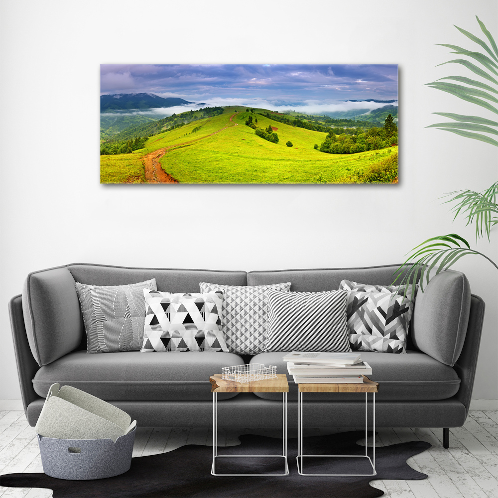 Canvas wall art Green hills