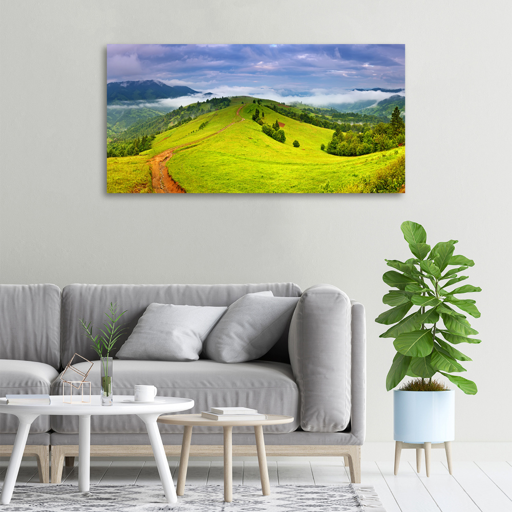 Canvas wall art Green hills