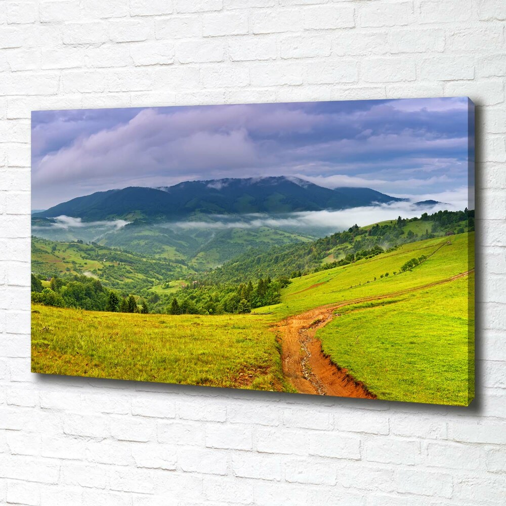 Canvas wall art Green hills