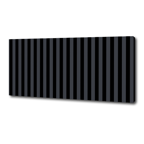 Canvas wall art Black and gray stripes