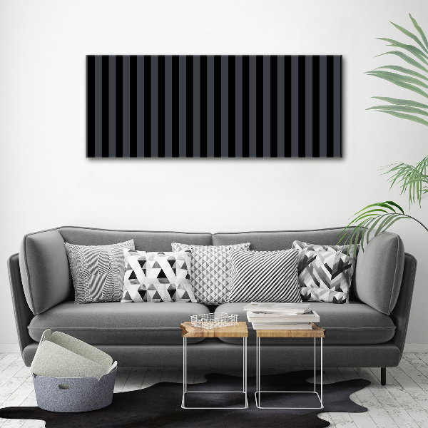 Canvas wall art Black and gray stripes