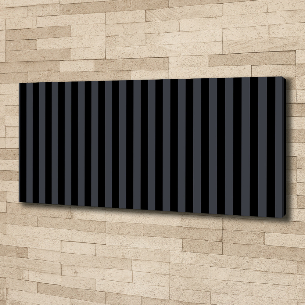 Canvas wall art Black and gray stripes