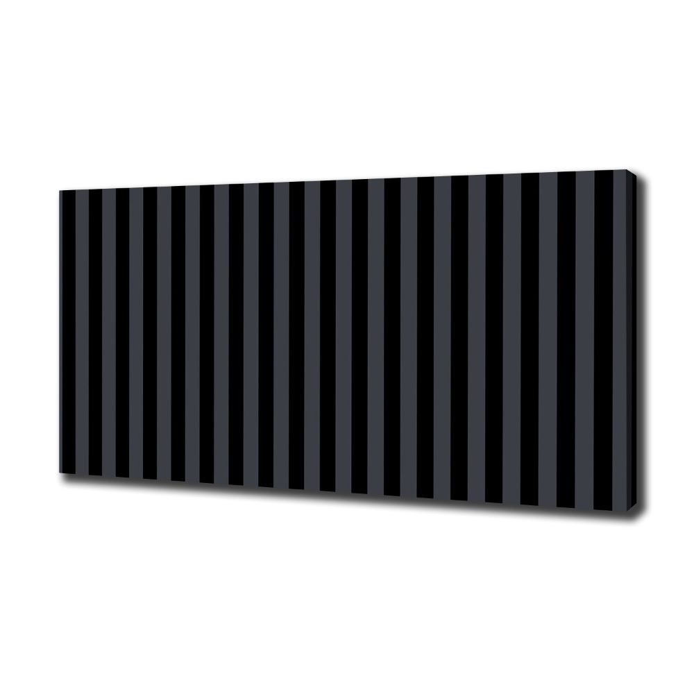 Canvas wall art Black and gray stripes