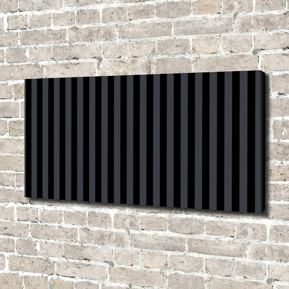 Canvas wall art Black and gray stripes