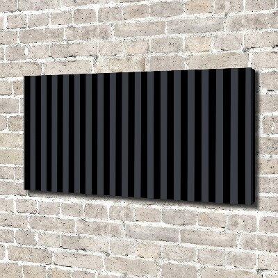 Canvas wall art Black and gray stripes