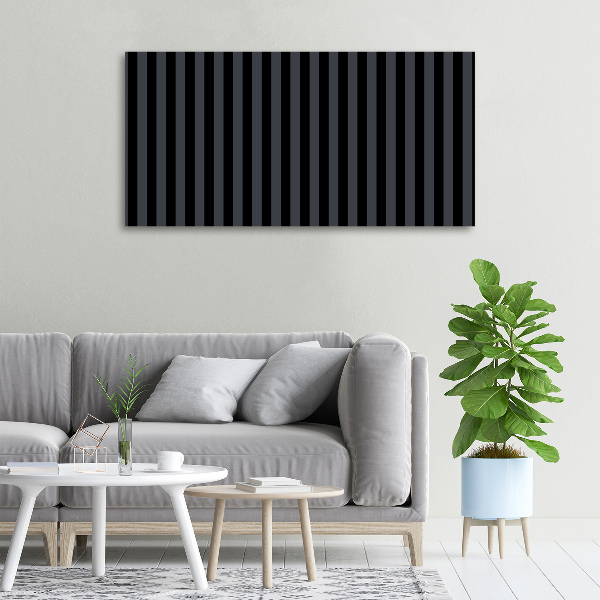 Canvas wall art Black and gray stripes