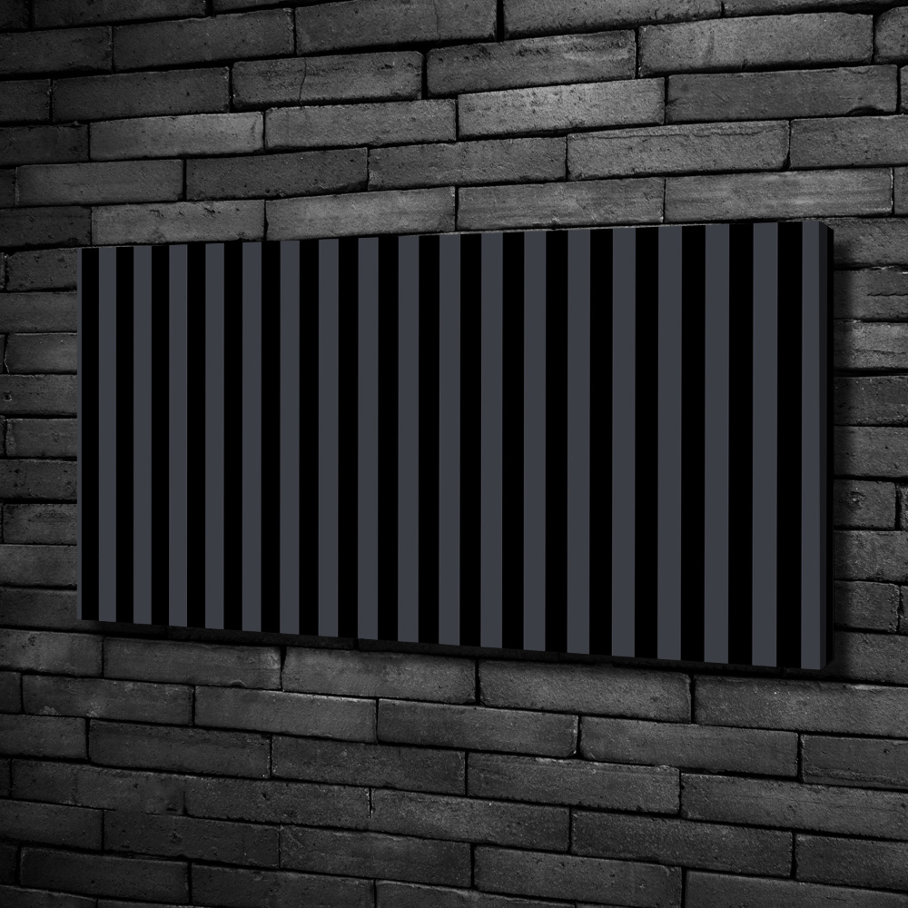 Canvas wall art Black and gray stripes