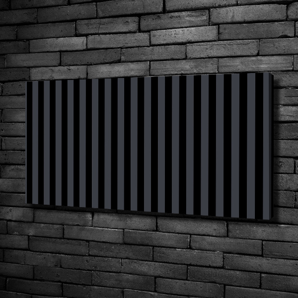 Canvas wall art Black and gray stripes