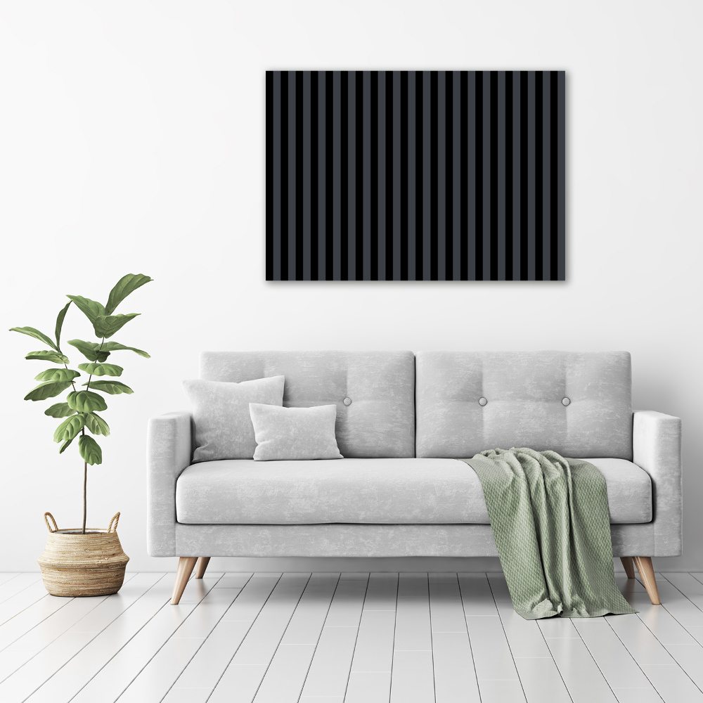 Canvas wall art Black and gray stripes