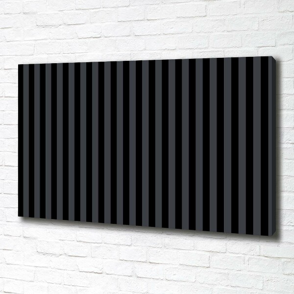 Canvas wall art Black and gray stripes