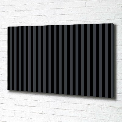 Canvas wall art Black and gray stripes