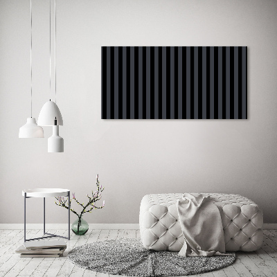 Canvas wall art Black and gray stripes