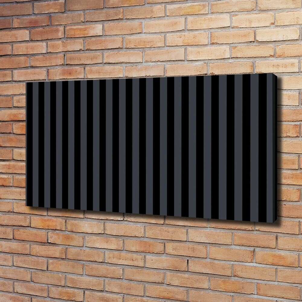 Canvas wall art Black and gray stripes