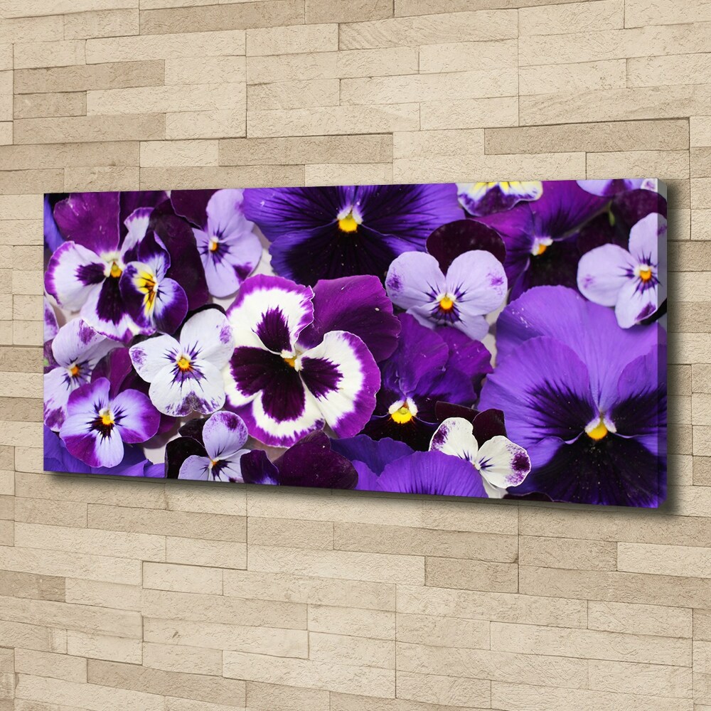 Canvas wall art Pansies