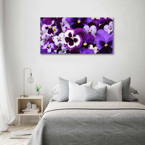 Canvas wall art Pansies