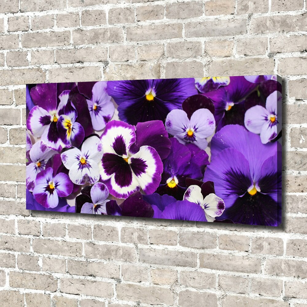 Canvas wall art Pansies