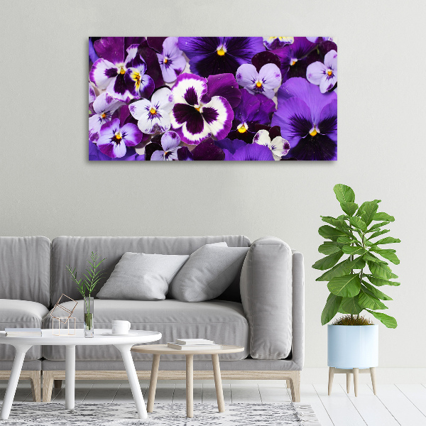 Canvas wall art Pansies