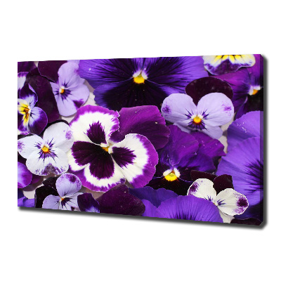 Canvas wall art Pansies