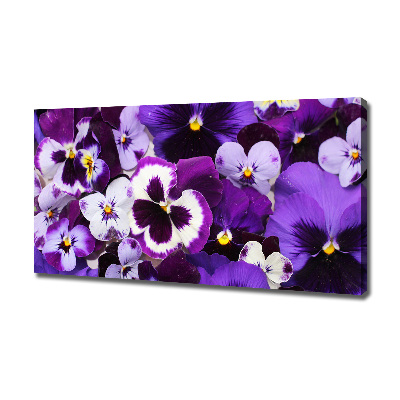 Canvas wall art Pansies