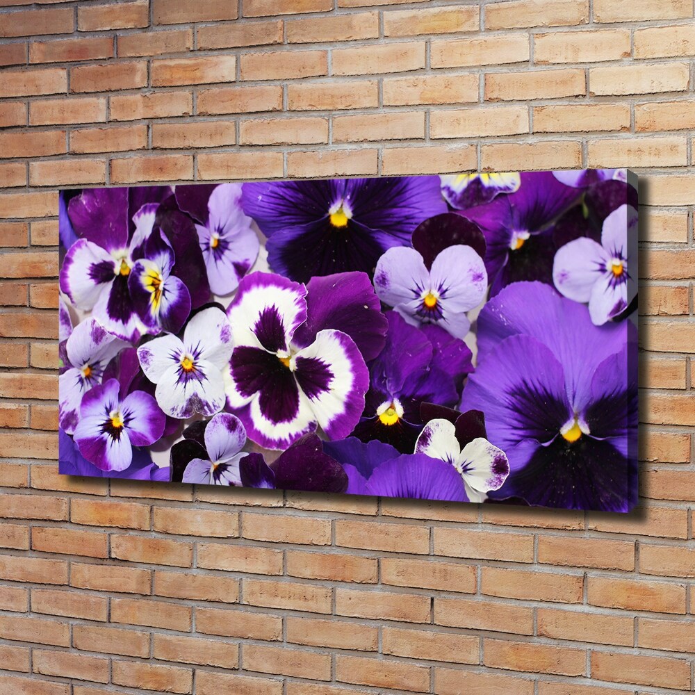 Canvas wall art Pansies