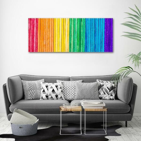 Canvas wall art Colorful stripes