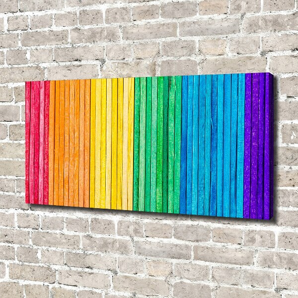 Canvas wall art Colorful stripes