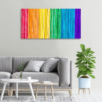 Canvas wall art Colorful stripes