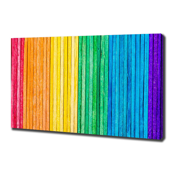 Canvas wall art Colorful stripes