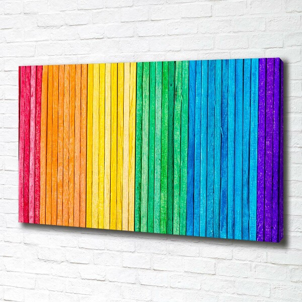 Canvas wall art Colorful stripes