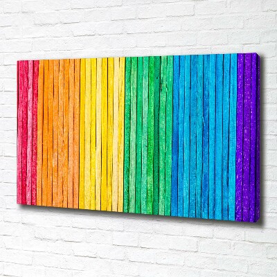 Canvas wall art Colorful stripes