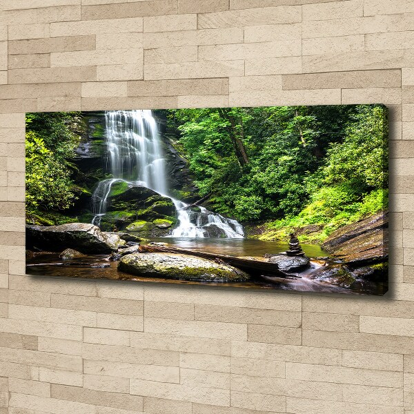 Canvas wall art Waterfall in the forest