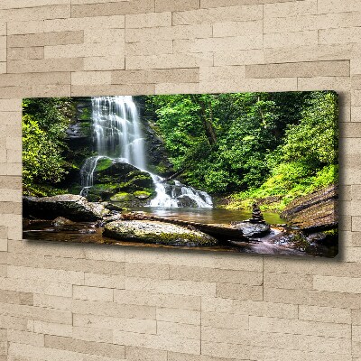 Canvas wall art Waterfall in the forest