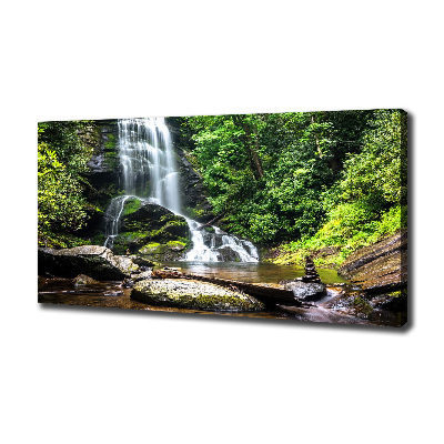 Canvas wall art Waterfall in the forest