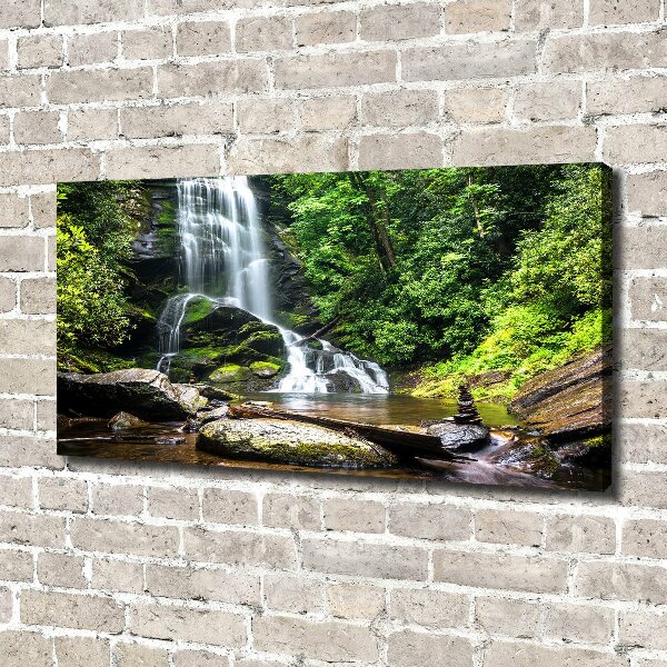 Canvas wall art Waterfall in the forest