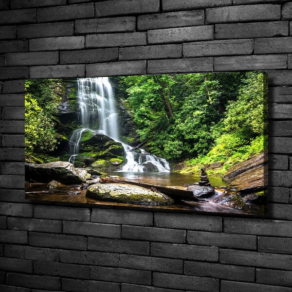 Canvas wall art Waterfall in the forest