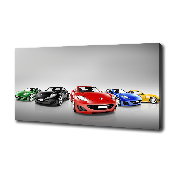 Canvas wall art Colorful cars