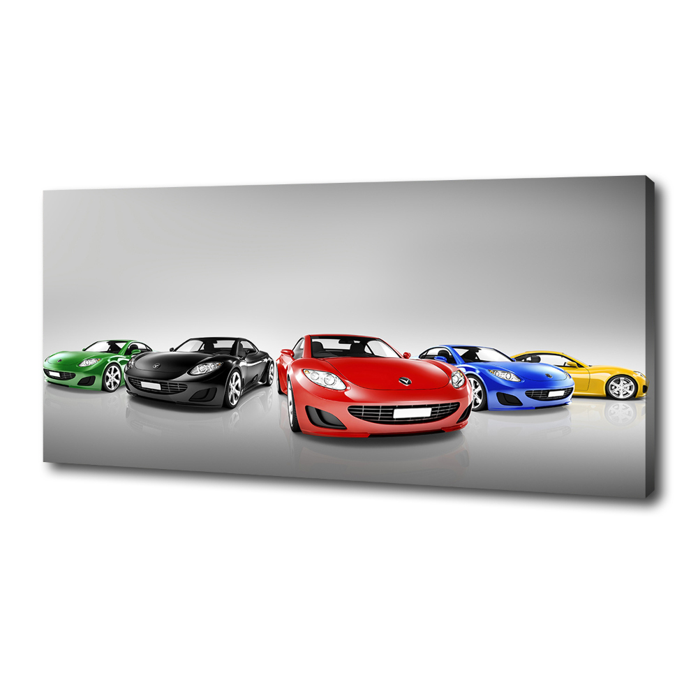 Canvas wall art Colorful cars