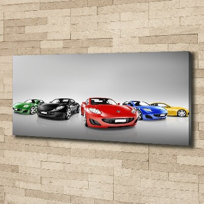 Canvas wall art Colorful cars