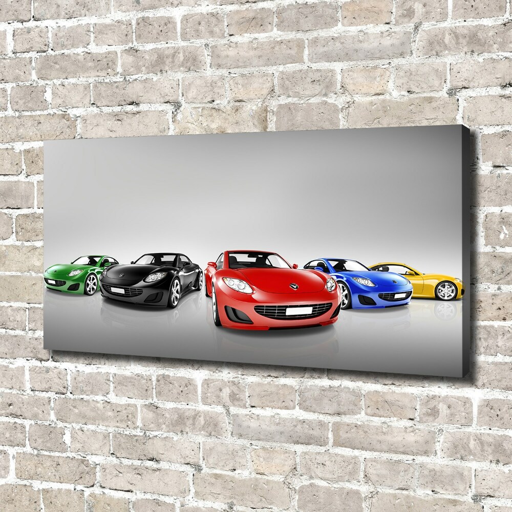 Canvas wall art Colorful cars