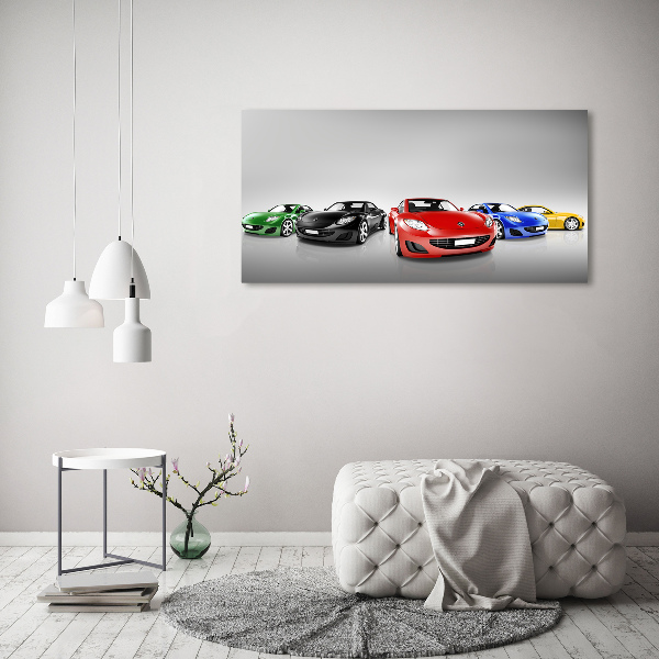 Canvas wall art Colorful cars