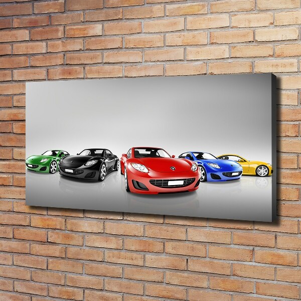 Canvas wall art Colorful cars